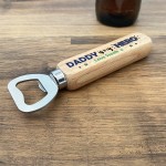 PERSONALISED Dad Daddy Fathers Day Gifts Wooden Bottle Opener