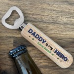 PERSONALISED Dad Daddy Fathers Day Gifts Wooden Bottle Opener