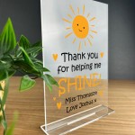 Personalised Teacher Gifts Thank You Helping Me Shine Leaving
