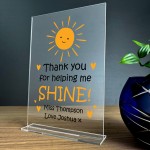 Personalised Teacher Gifts Thank You Helping Me Shine Leaving