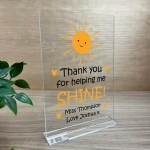Personalised Teacher Gifts Thank You Helping Me Shine Leaving