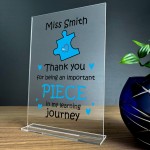 Thankyou Gift For Teacher Teaching Assistant Personalised Plaque