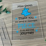 Thankyou Gift For Teacher Teaching Assistant Personalised Plaque