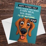 Fathers Day Card from the Dog Funny Dad Card Pet card for Dad