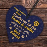 Fathers Day Funny Gifts From The Dog Novelty Wooden Heart
