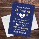 Fathers Day Card From Dog, DOG DAD CARD, Card From Dog
