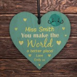 Personalised Teacher Gifts World A Better Place Thank You School