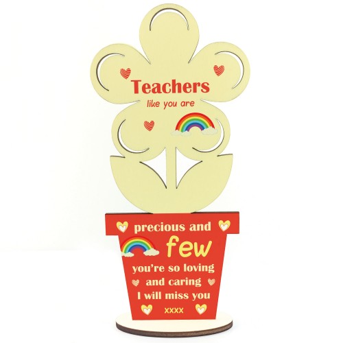 Teacher Wooden Flower Gift Thank You Teacher Gift Nursery Plaque