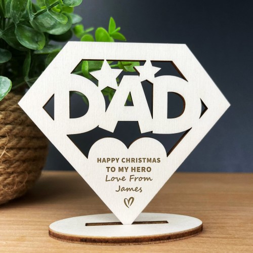 Personalised Fathers Day Wooden Plaque Gift For Dad Gift 