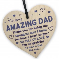Birthday Gift For Dad Heart Fathers Day Gift For Amazing Dad