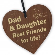 Father And Daughter Plaque Dad Gifts From Daughter Wood Heart