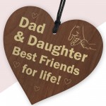 Father And Daughter Plaque Dad Gifts From Daughter Wood Heart