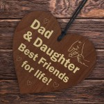 Father And Daughter Plaque Dad Gifts From Daughter Wood Heart