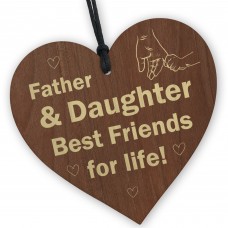 Dad Gifts From Daughter Wood Heart Fathers Day Gift Dad Birthday