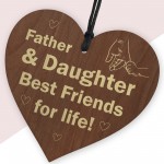 Dad Gifts From Daughter Wood Heart Fathers Day Gift Dad Birthday