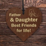Dad Gifts From Daughter Wood Heart Fathers Day Gift Dad Birthday