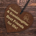 Grandad Gifts From Granddaughter Wood Heart Fathers Day Birthday