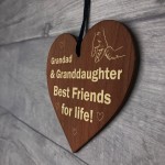 Grandad Gifts From Granddaughter Wood Heart Fathers Day Birthday