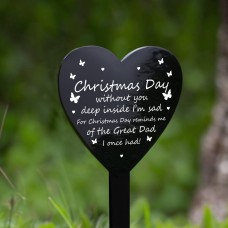 Christmas Memorial Plaque For Dad Grave Marker Poem Dad Memorial