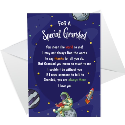 Fathers Day Birthday Card For A Special Grandad Novelty Card