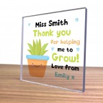 Personalised Thank You Gift For Teacher TA Helping Me Grow