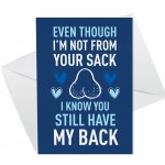 Funny Fathers Day Birthday Card For Step Dad Joke Stepdad Card