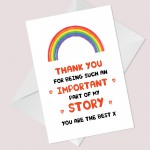 Thank You Card Part Of My Story Teacher Thank You Card
