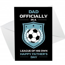 Fathers Day Card Football Themed Funny Dad Card From Daughter