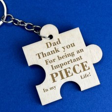 Gift For Dad Fathers Day Birthday Wood Keyring Thank You Gift