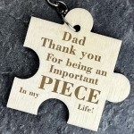 Gift For Dad Fathers Day Birthday Wood Keyring Thank You Gift