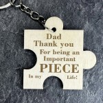 Gift For Dad Fathers Day Birthday Wood Keyring Thank You Gift