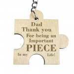 Gift For Dad Fathers Day Birthday Wood Keyring Thank You Gift
