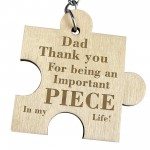 Gift For Dad Fathers Day Birthday Wood Keyring Thank You Gift