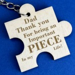 Gift For Dad Fathers Day Birthday Wood Keyring Thank You Gift