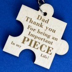 Gift For Dad Fathers Day Birthday Wood Keyring Thank You Gift