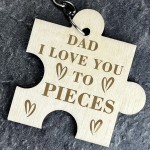 Dad Keyring Engraved Gift For Fathers Day From Daughter Son