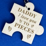 Dad Gift Wooden Keyring Gift For Dad From Daughter Son Christmas