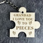 Grandad Keyring Engraved Gift For Fathers Day From Daughter Son