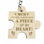 Mum Gift Wooden Keyring Gift For Mum From Daughter Son Christmas