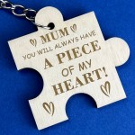 Mum Gift Wooden Keyring Gift For Mum From Daughter Son Christmas