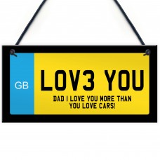 Number Plaque Love You Sign Dad Gift For Fathers Day Birthday