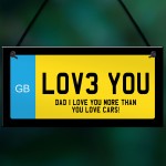 Number Plaque Love You Sign Dad Gift For Fathers Day Birthday