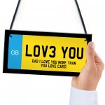 Number Plaque Love You Sign Dad Gift For Fathers Day Birthday