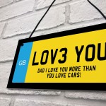 Number Plaque Love You Sign Dad Gift For Fathers Day Birthday