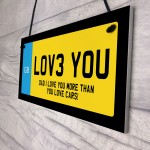Number Plaque Love You Sign Dad Gift For Fathers Day Birthday