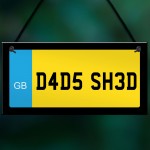 Novelty Dad Shed Sign Hanging Plaque Number Plate Sign Dad Gifts