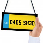 Novelty Dad Shed Sign Hanging Plaque Number Plate Sign Dad Gifts