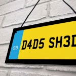 Novelty Dad Shed Sign Hanging Plaque Number Plate Sign Dad Gifts