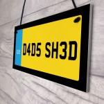 Novelty Dad Shed Sign Hanging Plaque Number Plate Sign Dad Gifts