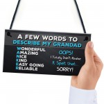  Funny Joke Grandad Gift Grandad Sign Birthday Fathers Day Gift